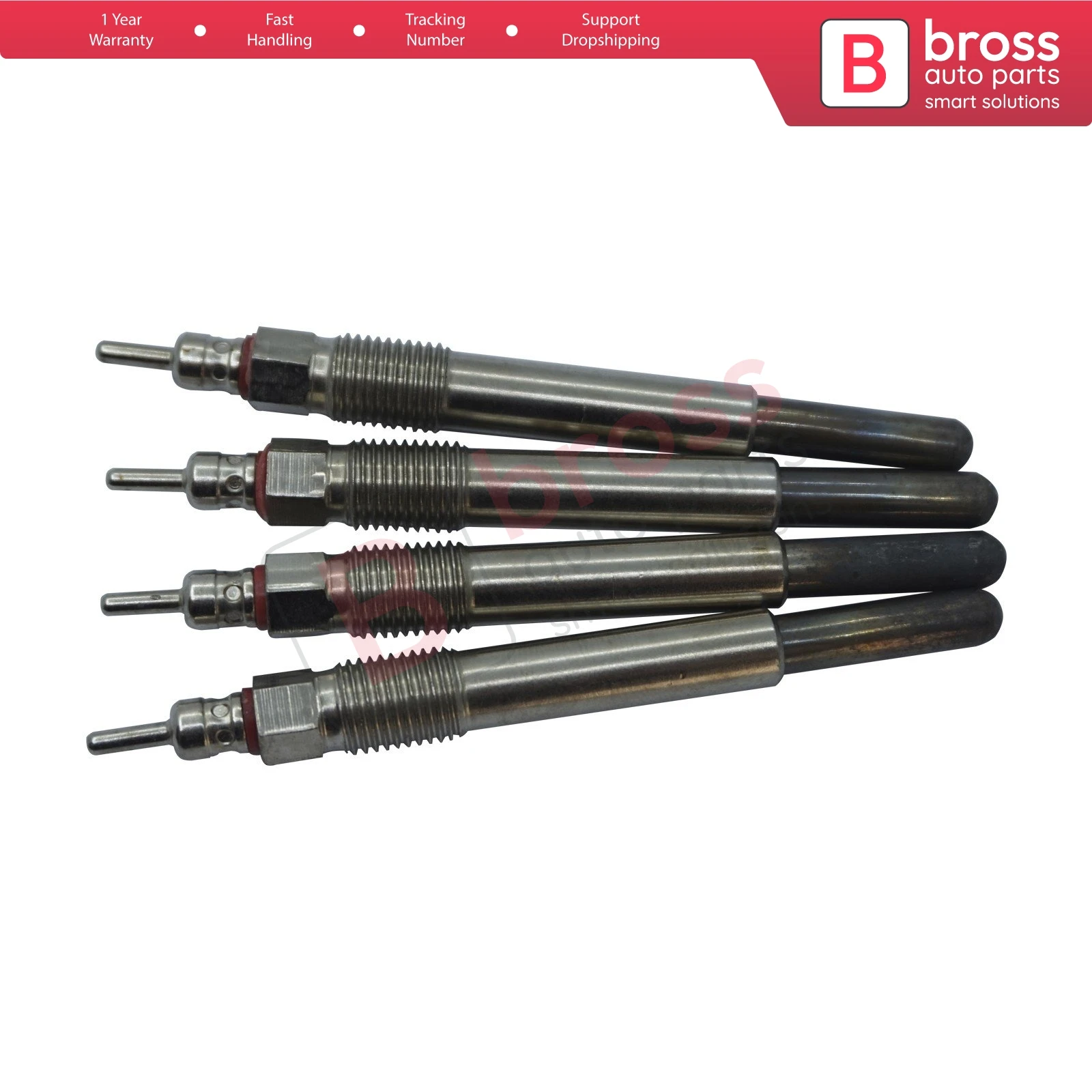 Bross BGP67-1 4 Pieces Heater Glow Plug 24 Volt for Caterpillar 3304 3306 3T8706, 4N360 3T-8706, 3T8706, 4N-360, 4N360,1P7324