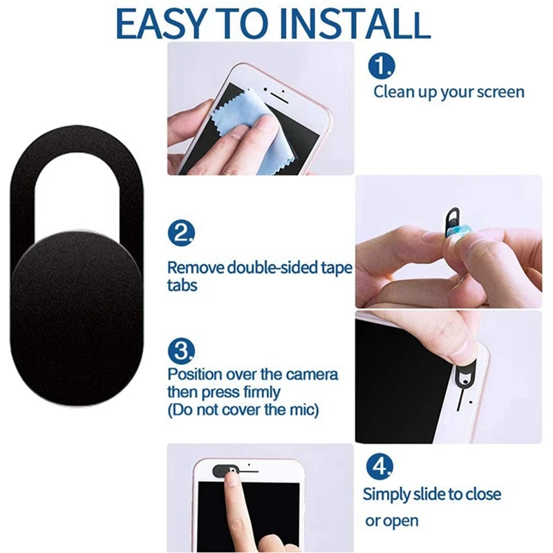 ฝาปิดเว็บแคมของแล็ปท็อป36แพ็คสไลด์ที่คลุมกล้องแล็ปท็อปแบบบางพิเศษสำหรับ iPhone, คอมพิวเตอร์, แล็ปท็อป, Dell, PC