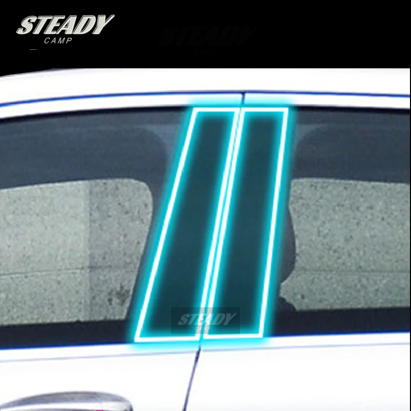 

For Mercedes-Benz EQC 2020 2021 2022 Car Exterior Window Pillar Anti-scratch TPU Protective Film Anti-scratch Repair Accessories