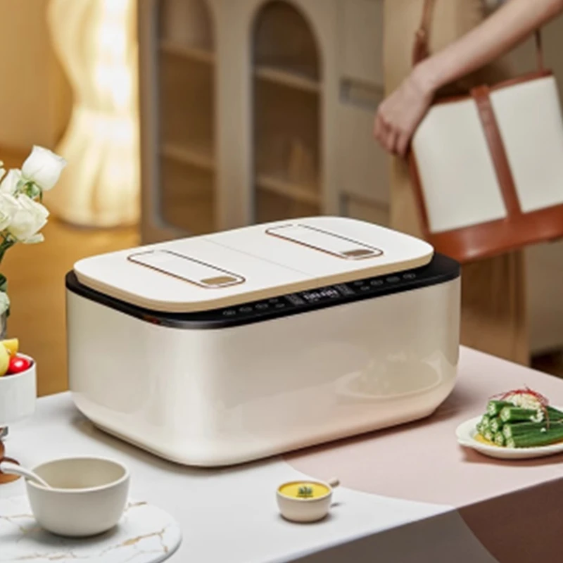 หม้อหุงข้าวหม้อหุงข้าวแบบไม่ติดหม้อหุงข้าวสองชั้นสำหรับใช้ในครัวเรือนแยกน้ำตาลน้ำดีสอง5L ความจุขนาดใหญ่