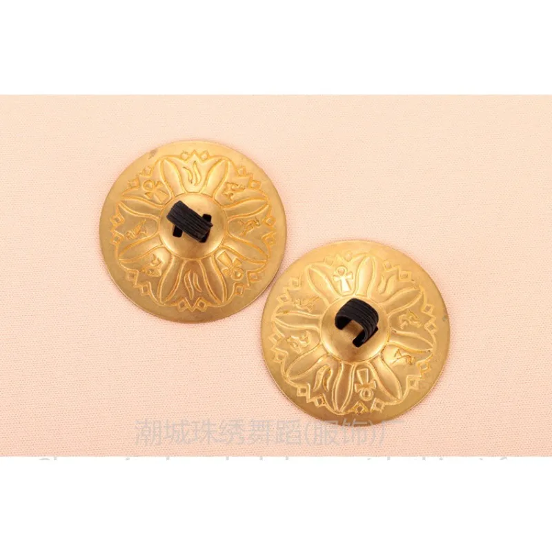 دعامة الرقص الشرقي المخصصة لصنج الإصبع المصري منقوش أداء المسرح سميك وفائق الصوت من النحاس النقي