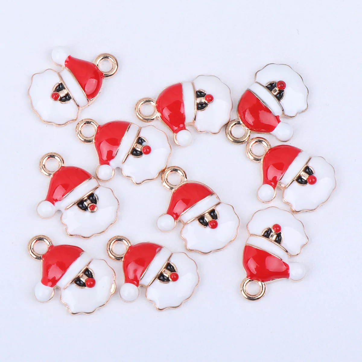 

10 Pcs Enamel Charm Pendants DIY Earrings Jewelry Accessories Decorate Christmas Xmas Necklace Making Charms