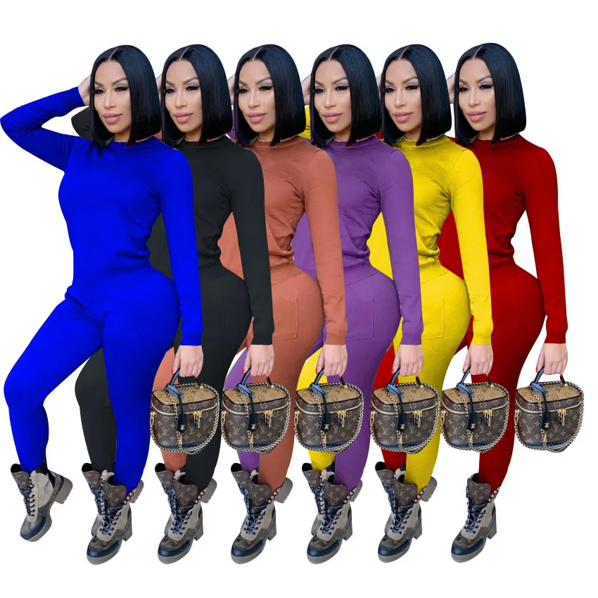 

Autumn and Winter New Casual Sports Pocket Two-piece Women's Fashion Trend