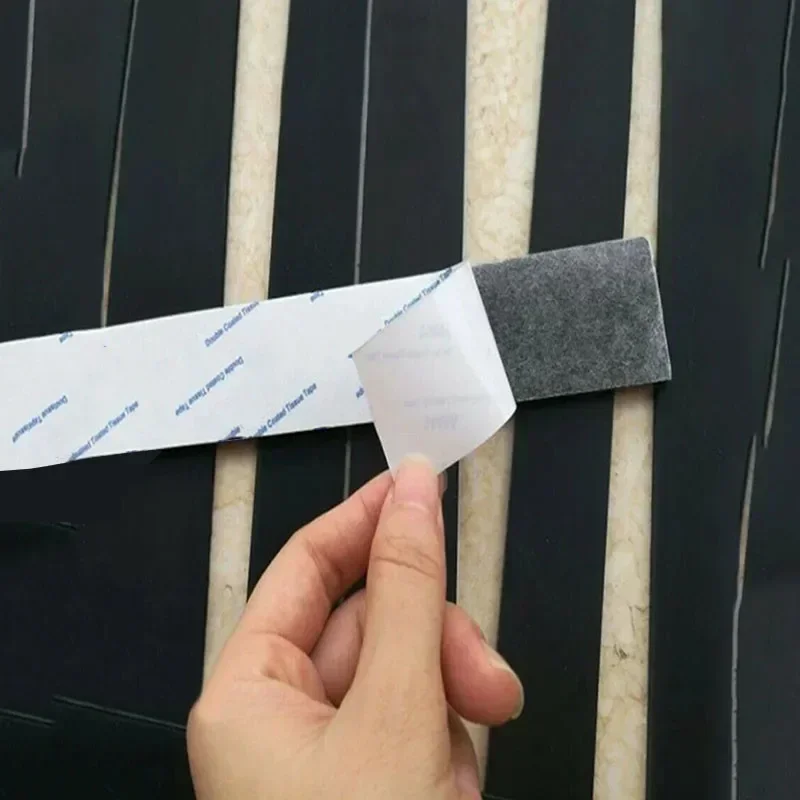 1Pc Black Silicone Rubber Strip Self Adhesive Seal Gasket Anti-skid Shock Absorption Sealing Strip Length 30cm 100cm