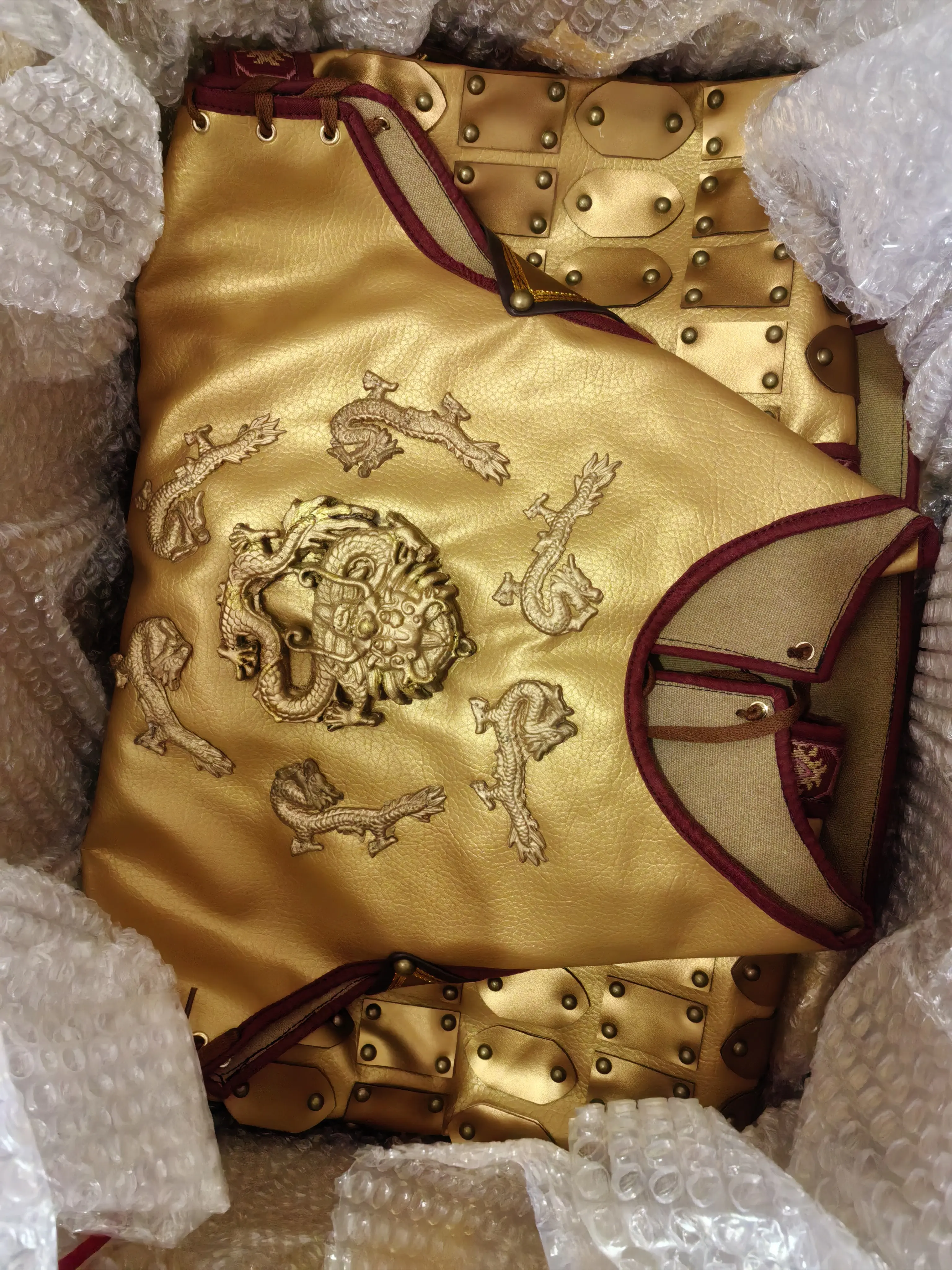 

Ancient China Tang Dynasty Golden Armor Jay Chou Movie Same style Battlefield Costume Alloy Metal PVC General Armour A055