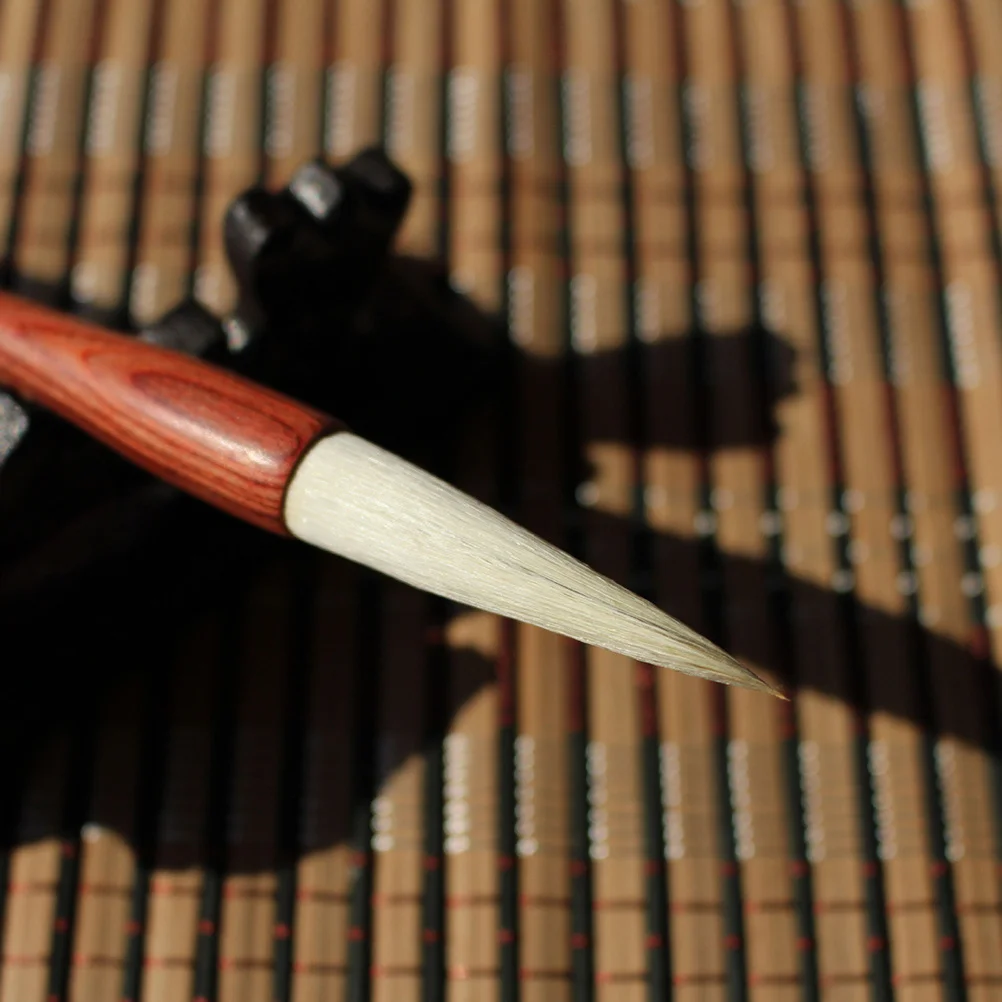 

3Pcs Chinese Calligraphy Brush Set Wolf Sheep Hair Ebony Shaft L Sizes Traditional Writing Painting Drawing Tools