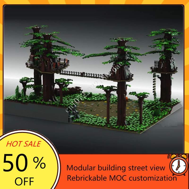 5593 pçs ewok vilage display para fm ucs espaço guerra arma moc nave espacial batalha modelo blocos de construção diy educação modelo brinquedo presente