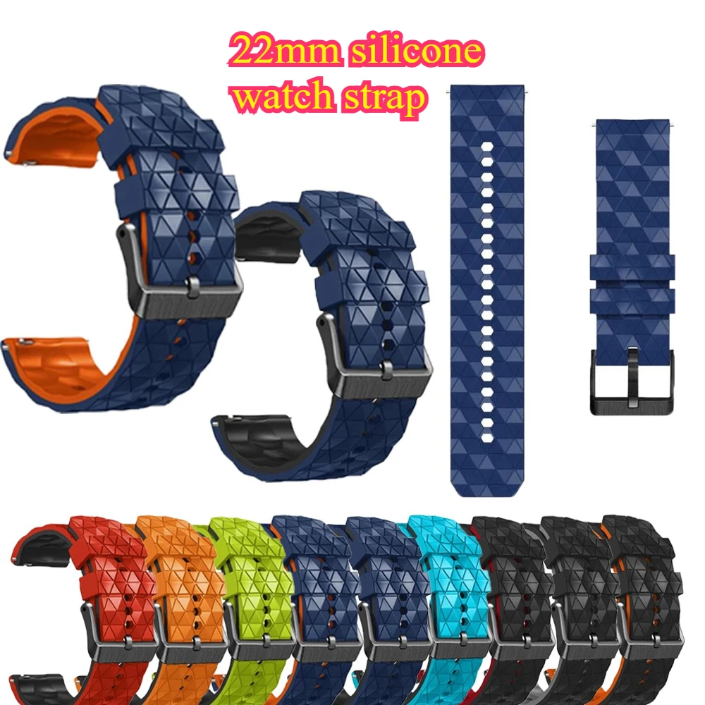 22 mm Silikon-Uhrenarmband für Suunto Watch Run/Race 2/Ocean für Xiaomi Mi Watch S4/S3/S2 46 mm 42 mm/S1 Ersatz-Sportarmband
