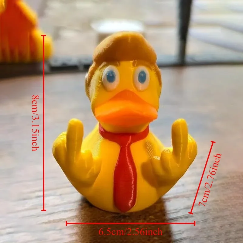 Home Decor Creative Middle Finger Duck Spoof Resin Crafts Ornament Living Room Decoration Yellow Duck