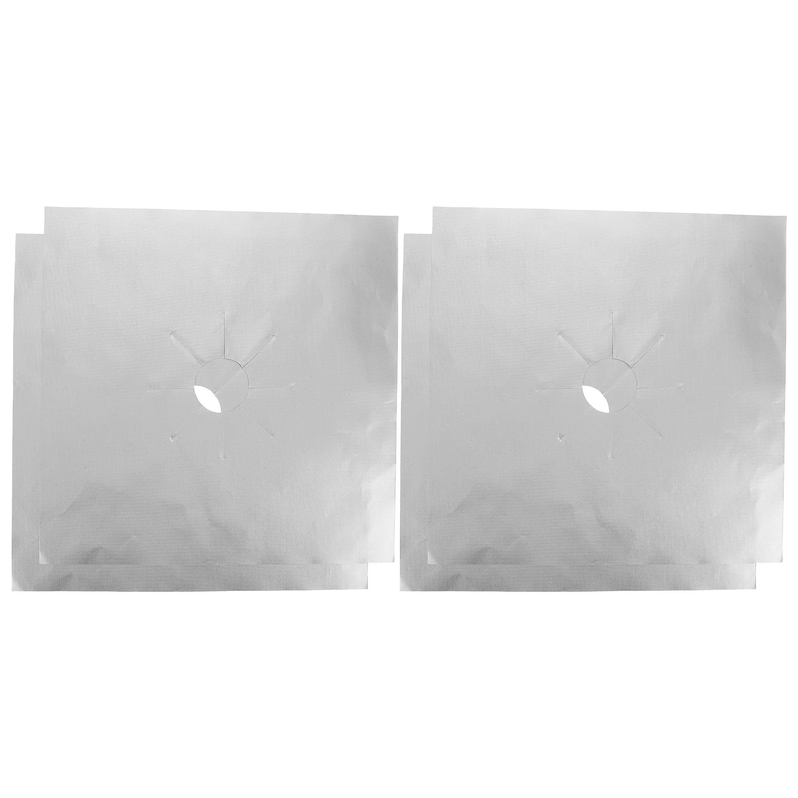 

4Pcs Kitchen Stove Protector Covers Reusable Gas Burner Liners Thickened Non-Stick Surface Easy Clean Drip Pans for Gas Cookers