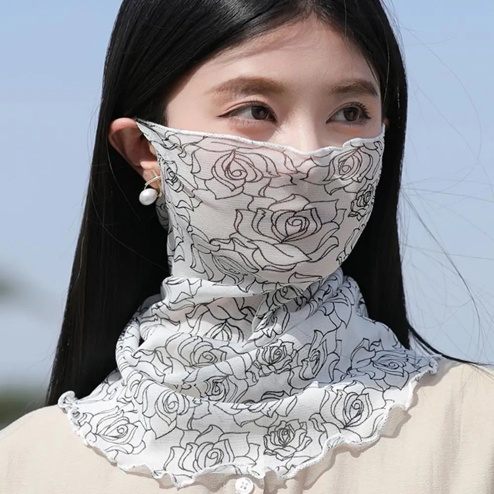 Fashion Printed Sunscreen Mask Men Women Summer Face Neck UV Multipurpose Scarf Hip Hop Outdoor Sports Cycling Scarfs