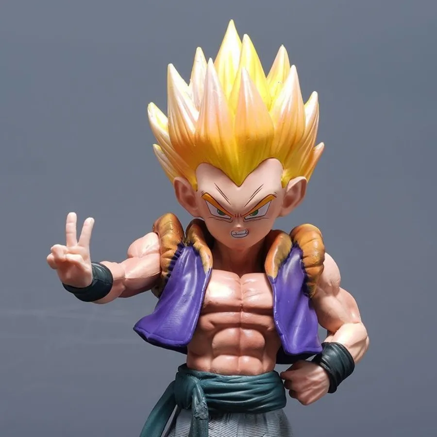 

Коллекционная фигурка Dragon Ball Z Готенкс 2% с 3 сменными головами, аниме-статуэтка, модель для рабочего стола, модный подарок-игрушка