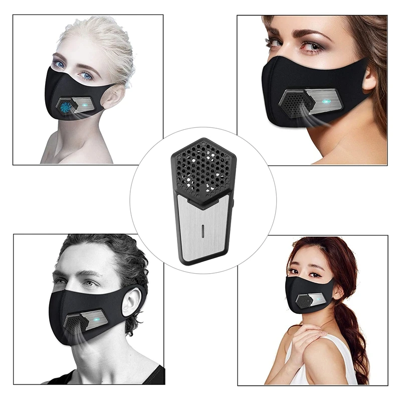 Personal Smart Electric Air Face Mask Fan For Air Supply, 650Mah Used For Cycling,Running, Weeding, Outdoor Sports