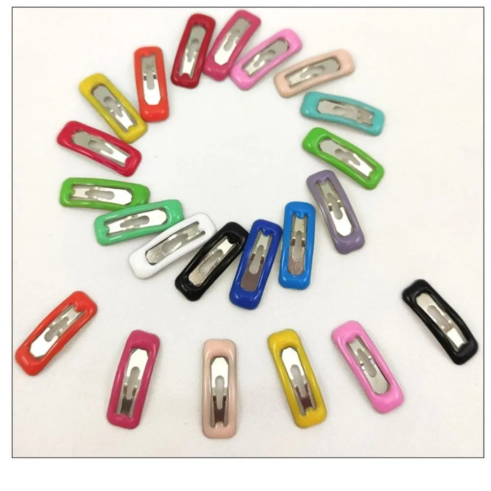 10Pcs/set Side Clip 2cm Mini Cute Hair Clip 2cm Hair Clip Color Baking Paint Mini Hair Pins Mini Cute Doll Head Clips Mini Metal
