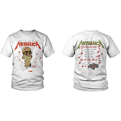 Camiseta de la banda One Landmine Metallica, camiseta gráfica de algodón para hombres y mujeres, ropa de calle de verano