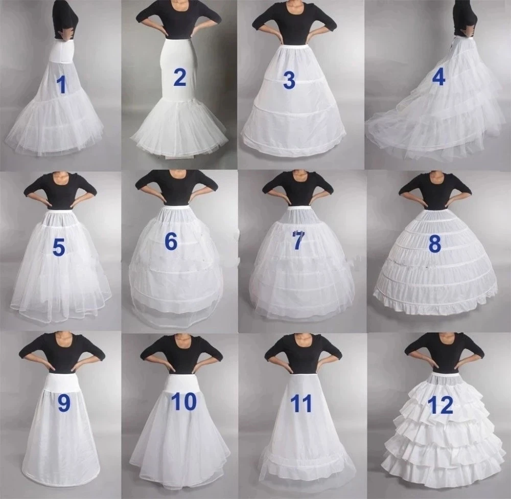 Falda de novia acolchada con 6 aros, crinolina, faldón interior nupcial, en stock, alta calidad, personalizable