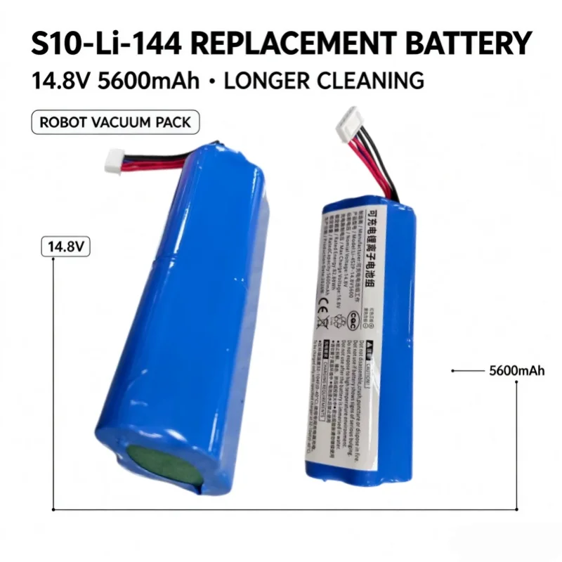 14.8V Li-4S2P Lithium Battery Pack 5600mAh 16.8V Max Charge Rechargeable Li-ion Battery for Robot Sweeper