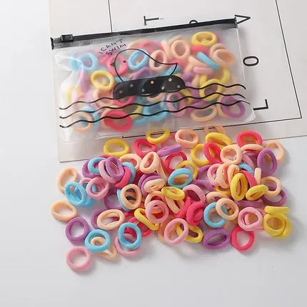 

100pcs Elastic Head Band Children Hair Rope Hair Ties Candy Color Cute Towel Hair Ring for Little Girls Kids Hair Accessories