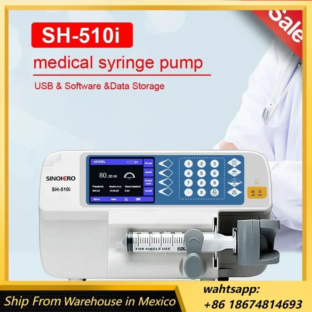 

SH-510i Medical Syringe Pump Infusion LCD Real-time Alarm Hospitals Intravenous Injection Device