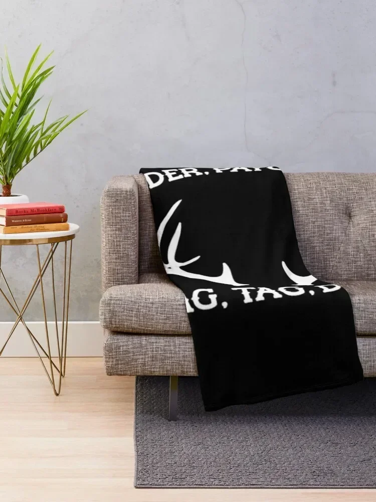 Deer Hunting, Muzzleloader Deer Hunting Black Powder Season Throw Blanket Furry Personalized Gift Flannel Fabric Hair Blankets