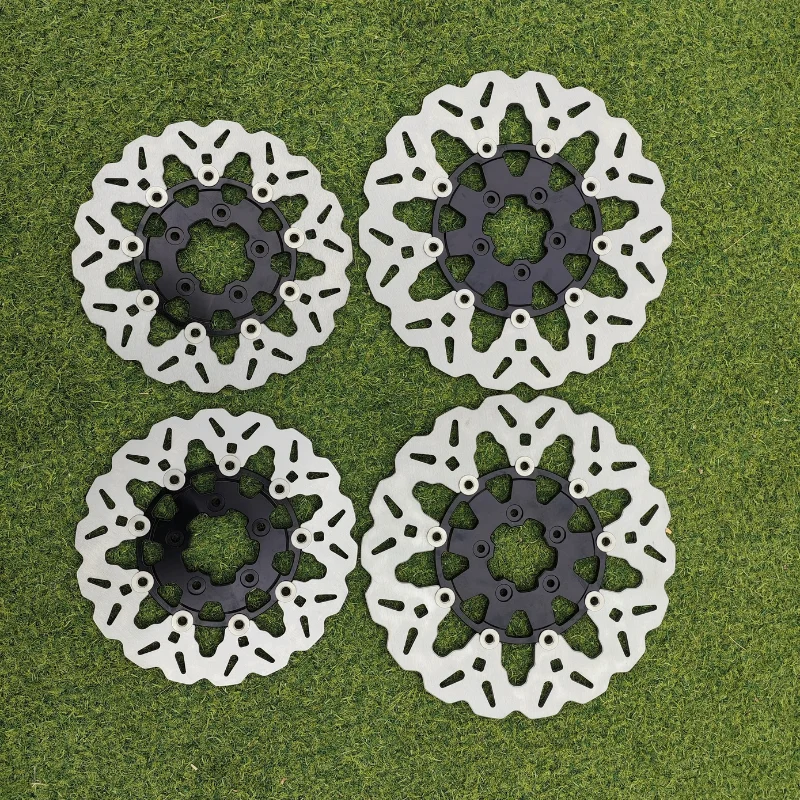 STLF 14 بوصة قطع غيار الدراجات النارية قرص فرامل ل Vrod ليلة قضيب العضلات فات بوي اندلاع بجولة الطريق الإنزلاق دراجة نارية تعويم الفرامل Di #6