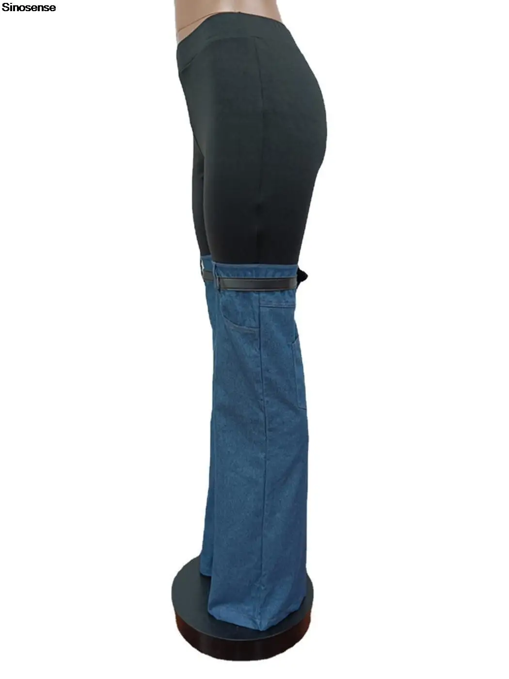 Women\'s Jeans Stretchy Straight-Leg Boyfriend Denim Pants Vintage Patchwork Wide Leg Jeans Trousers Y2K Streetwear Flare Pants