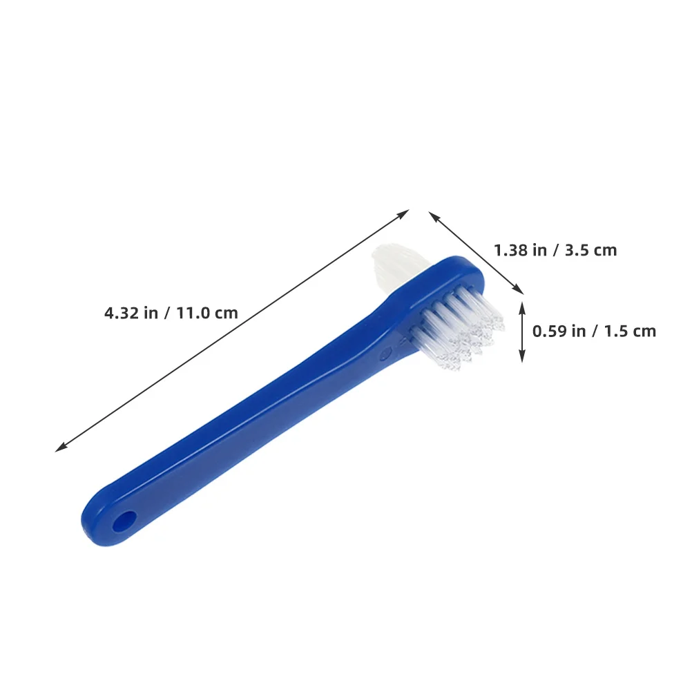 8 قطعة فرشاة أسنان بتصميم مزدوج الرأس شعيرات ناعمة لتنظيف الأسنان الكاذبة فرشاة العناية بالأسنان المحمولة #4