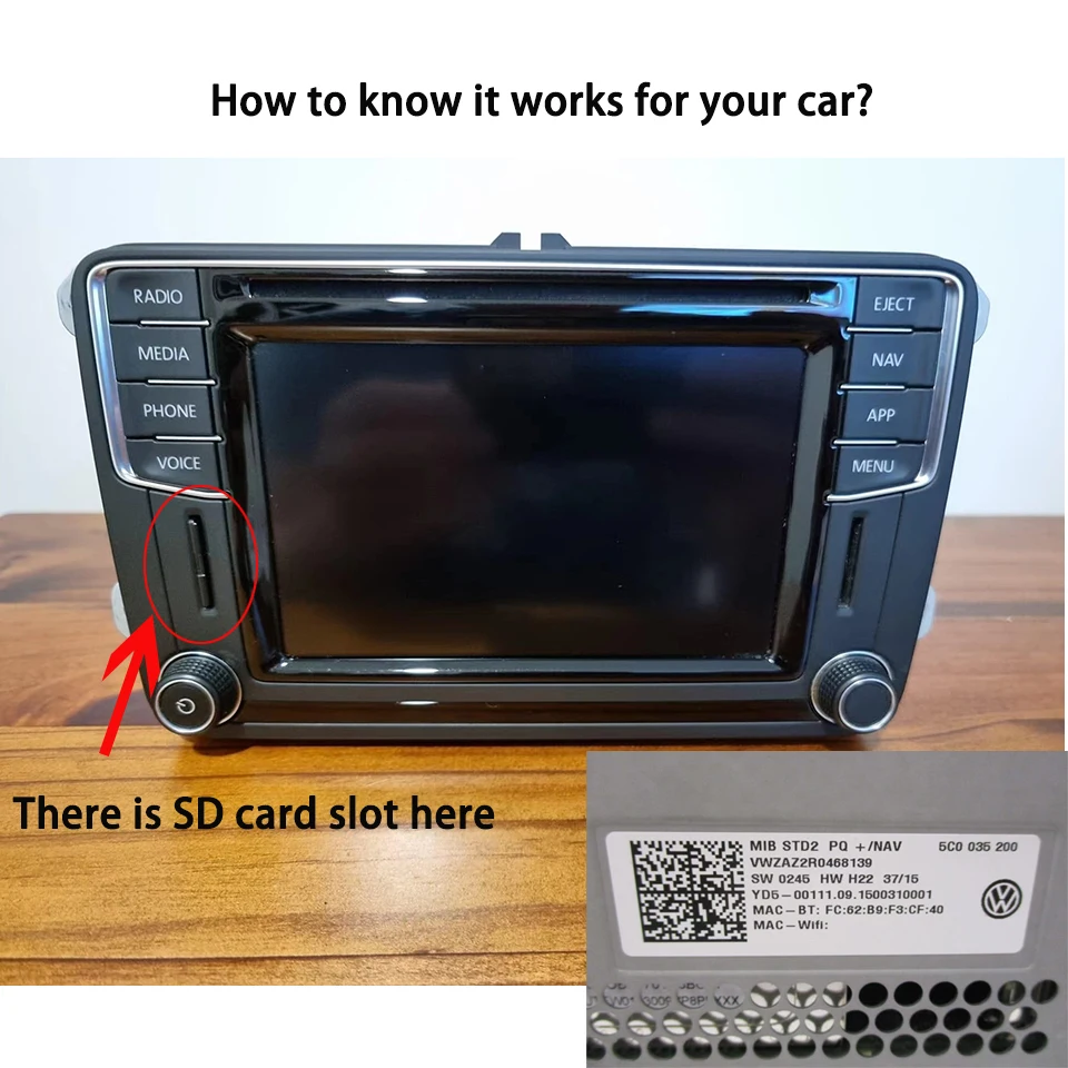 AZTON MIB Radio Retrofit Car Apple CarPlay Androi Auto Upgrade Module for Volkswagen Sharan Passat Tiguan Scircco Beetle