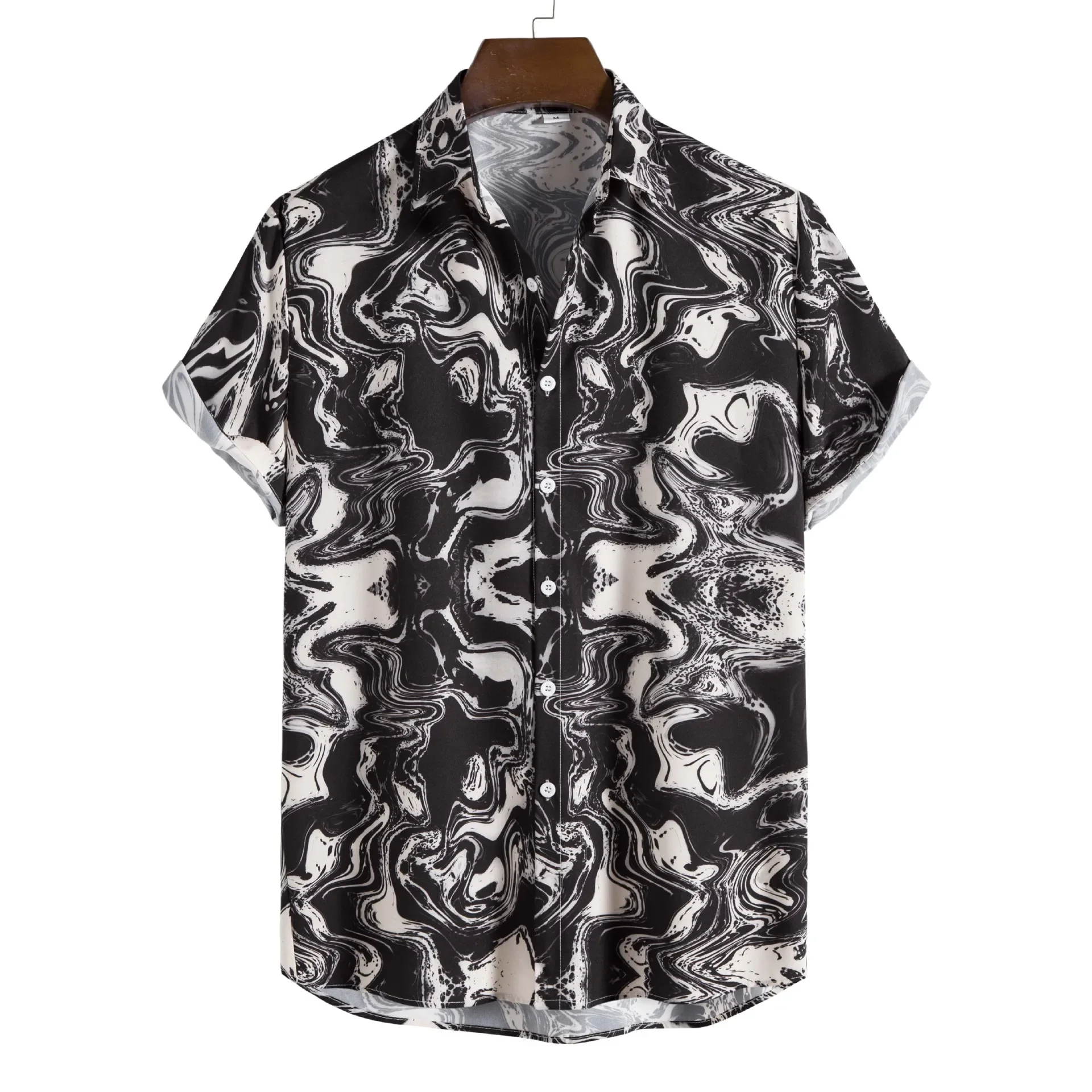 

Mens Hawaiian Shirt Vintage Slim Fit Short Sleeve Button Down Beach Shirts Men Party Holiday Vacation Clothing Camisa Masculina