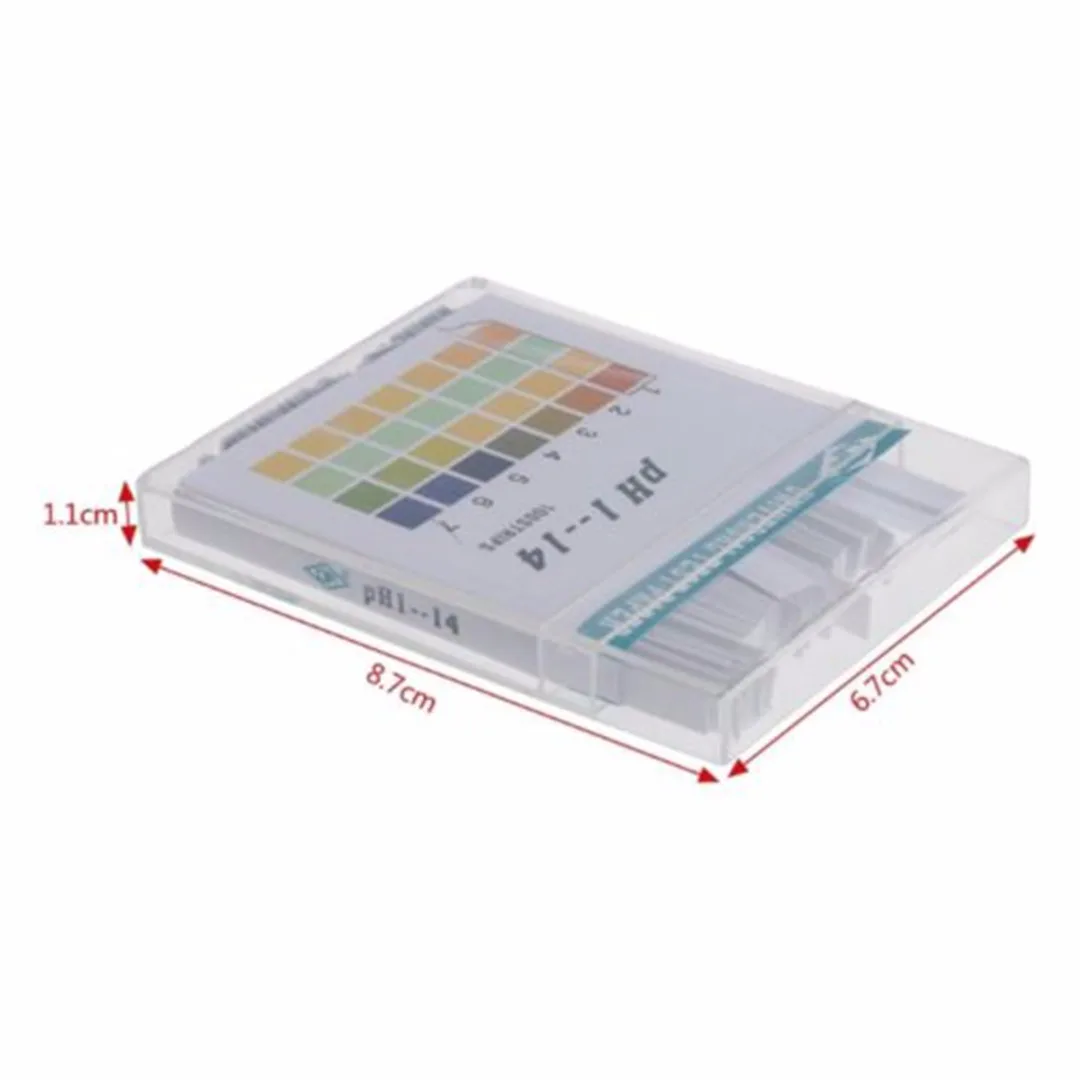 New 100 Strips 1-14 PH Alkaline Acid Indicator Paper Water Saliva Litmus Testing