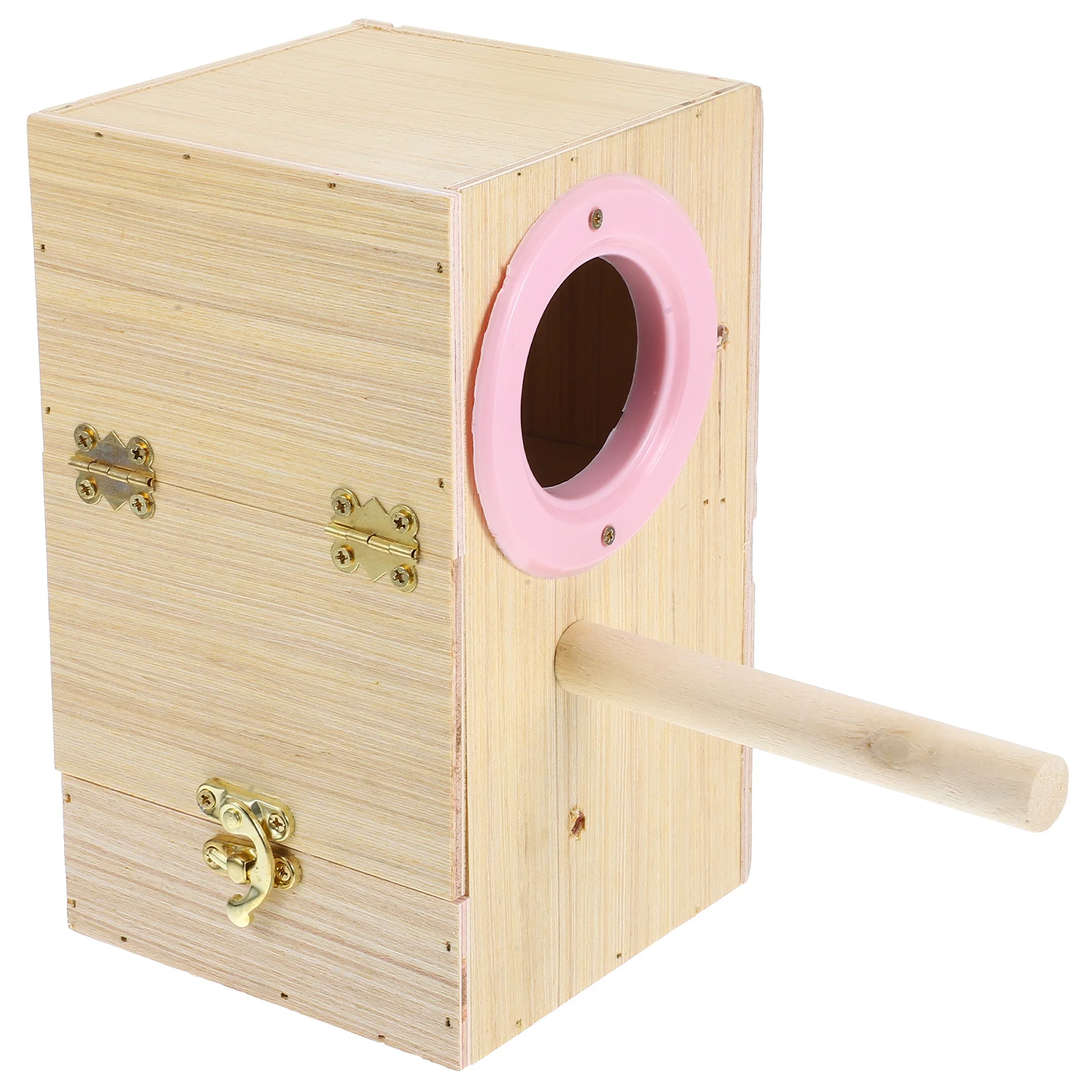 

1pc Parrot Breeding Box Wooden Bird Nest For Budgies Parakeets Love Birds Easy Clean Hinged Cover Wood Breeding Case Bird