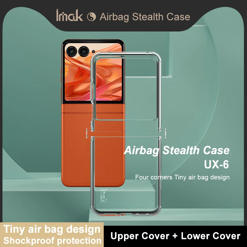 For Moto Razr 50 Case IMAK UX-6 Series Airbag Stealth Case for Moto Razr 50 Ultra Plus 2024 5G Cover