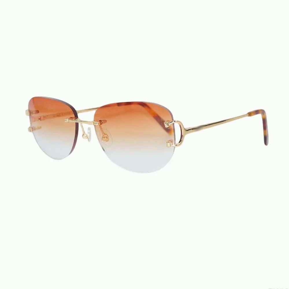 

Luxury Rimless Metal Sunglasses: UV400 Protection, Scratch-Resistant Lenses, Lightweight & Durable
