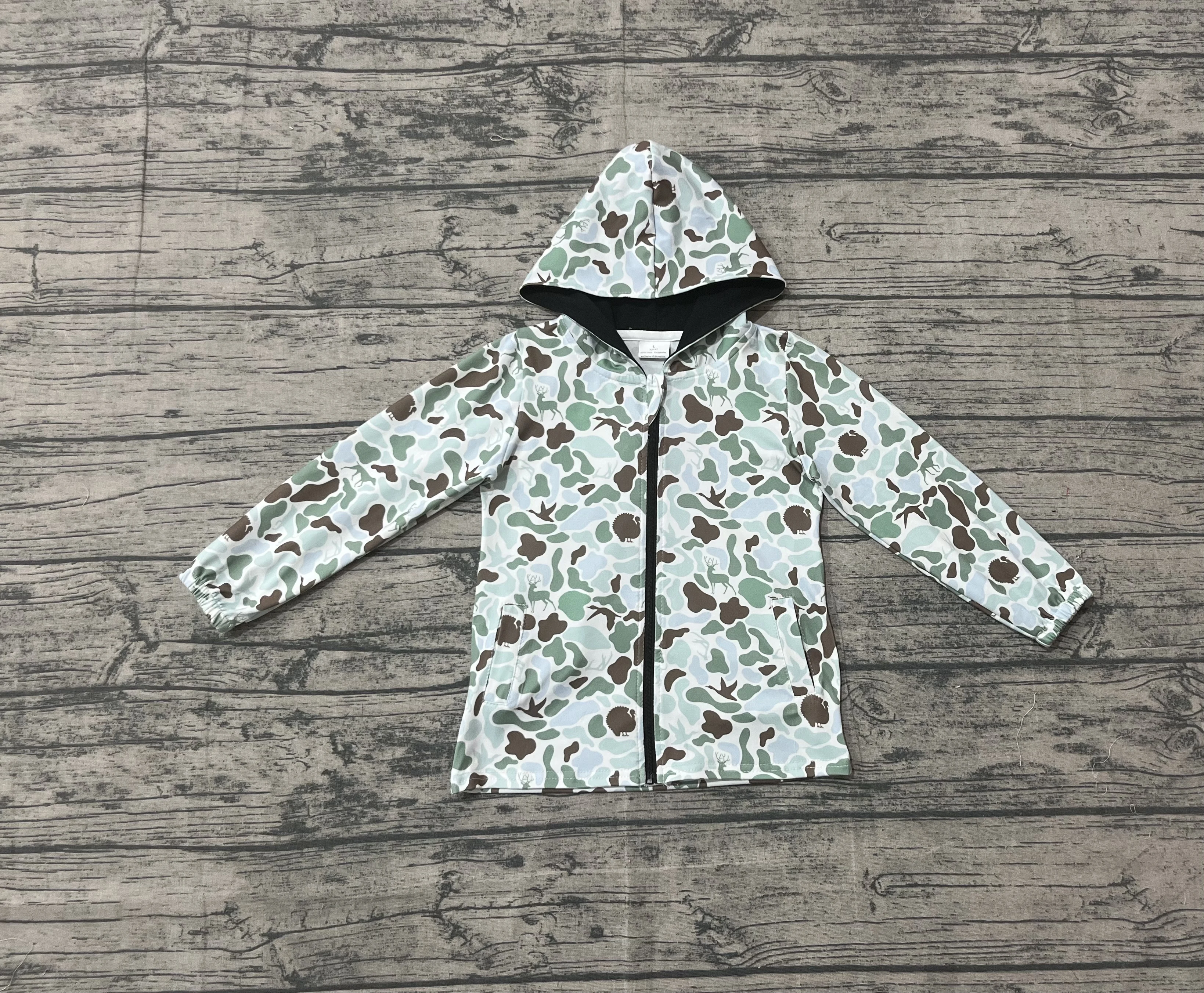 

Z1009-18 BT1399 Kids Fall Clothing Long Sleeve Duck Print Shirt Baby Boys Hooded Top