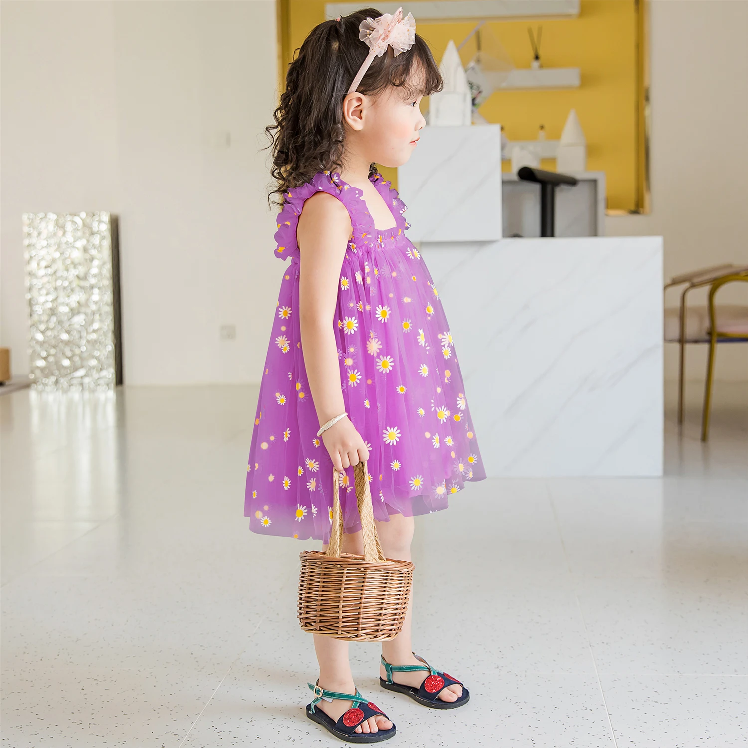 Baby Girls Tulle Tutu Dress Birthday Party Tulle Layered Babydoll Dresses Size 6 Months-5 Years