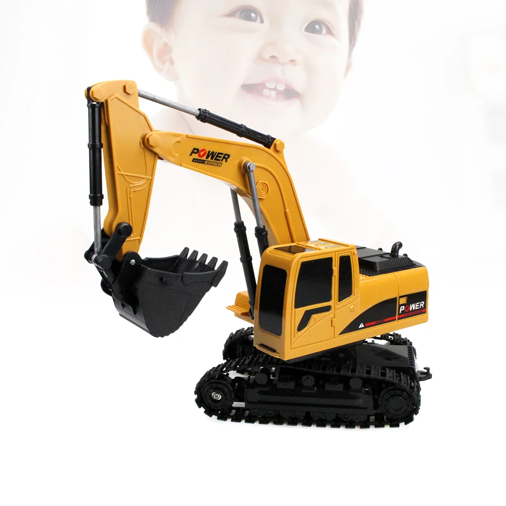 

1:24 5 Channels Wireless Electric Excavator Construction Tractor Excavator Toy Transmitter (Plastic)