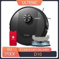 Ultenic D10 Robot Vacuum Cleaner 15min LiDAR Quick Map 4000Pa Suction 120min Runtime Carpet Auto-Boost No-Go Zone APP Control