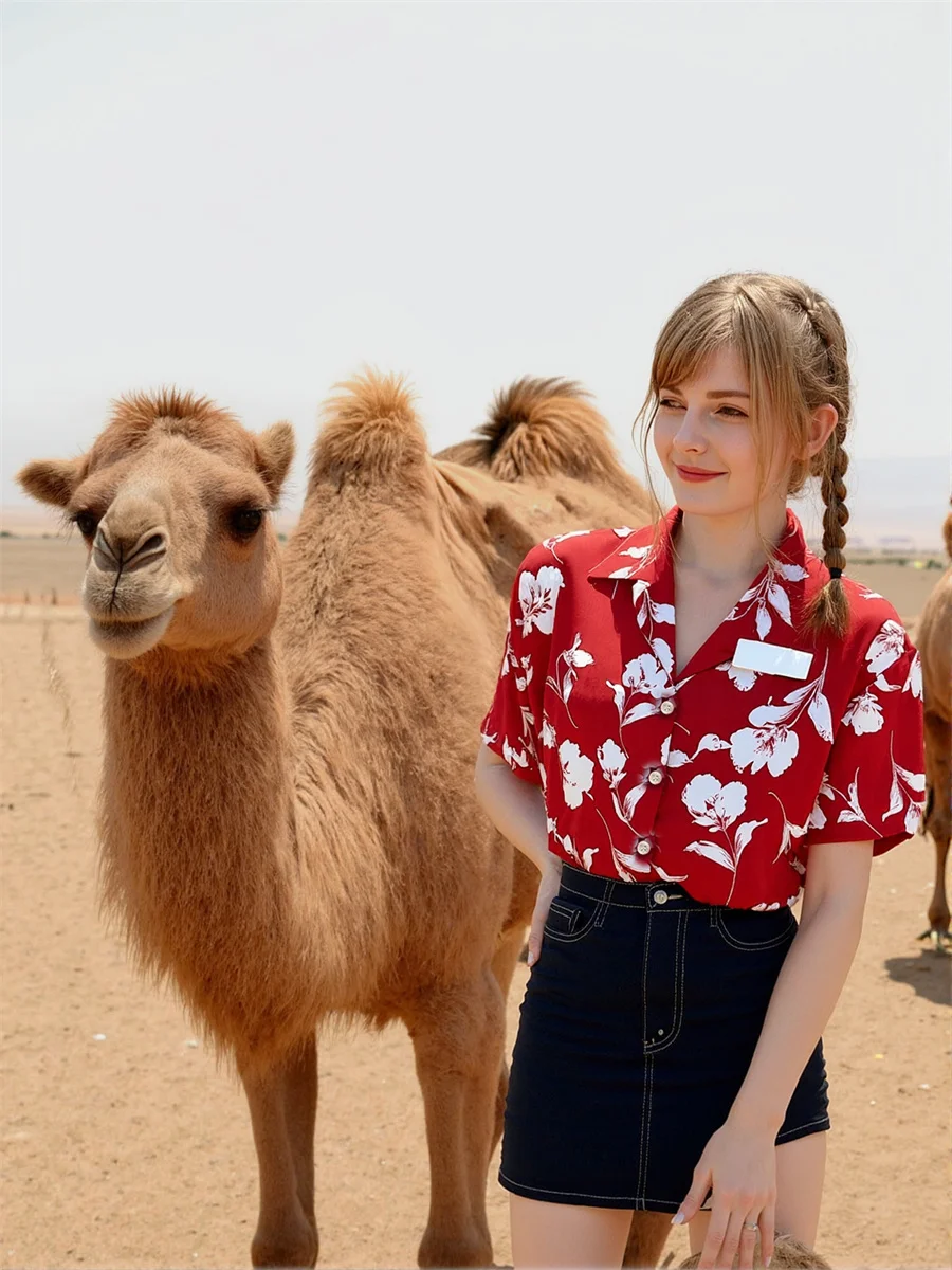 

Blouses For Woman Floral Printed Turn-Down Collar Elegant Women'S Clothing 2025 Trend Spring Slimmer Class Fitting Waist Anti OL