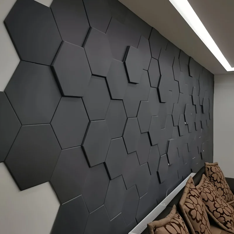 Paneles Acústicos de Alta Densidad, 6/12/18 Piezas, Insonorizantes, Absorbentes de Ruido, para Estudio, Sala de Tratamiento, Hogar, Pared, Tablero de Corcho Decorativo