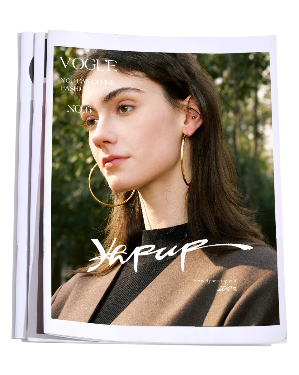 Yhpup 25/30/40/50/60/70mm Minimalist C-Shape Round Daily Hoop Earrings Stainless Steel Versatile Popular PVD Waterproof Jewelry – Detail 1