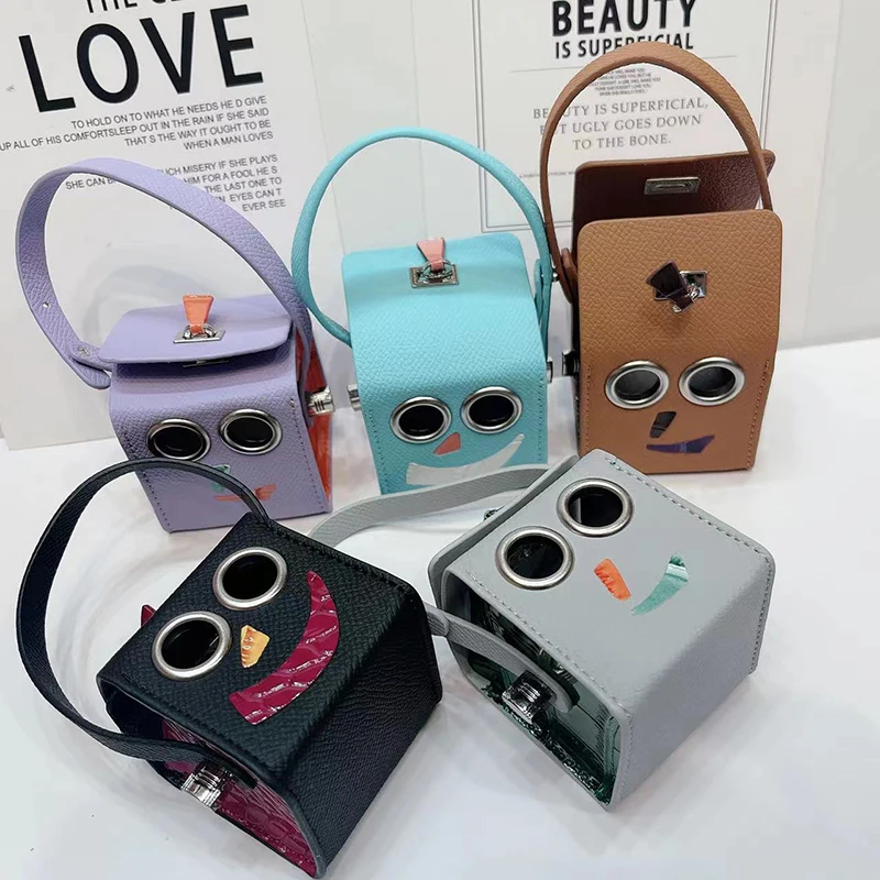 

High-value Mini Robot Bag Pendant Earphone Lipstick Car Key Small Bag Backpack Backpack Pendant