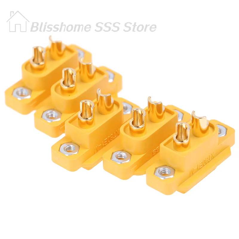 【S】5pcs AMASS XT60E-M Mountable XT60 Male Plug for RC Drone FPV Racing Fixed Board Professional Grade Quality Item