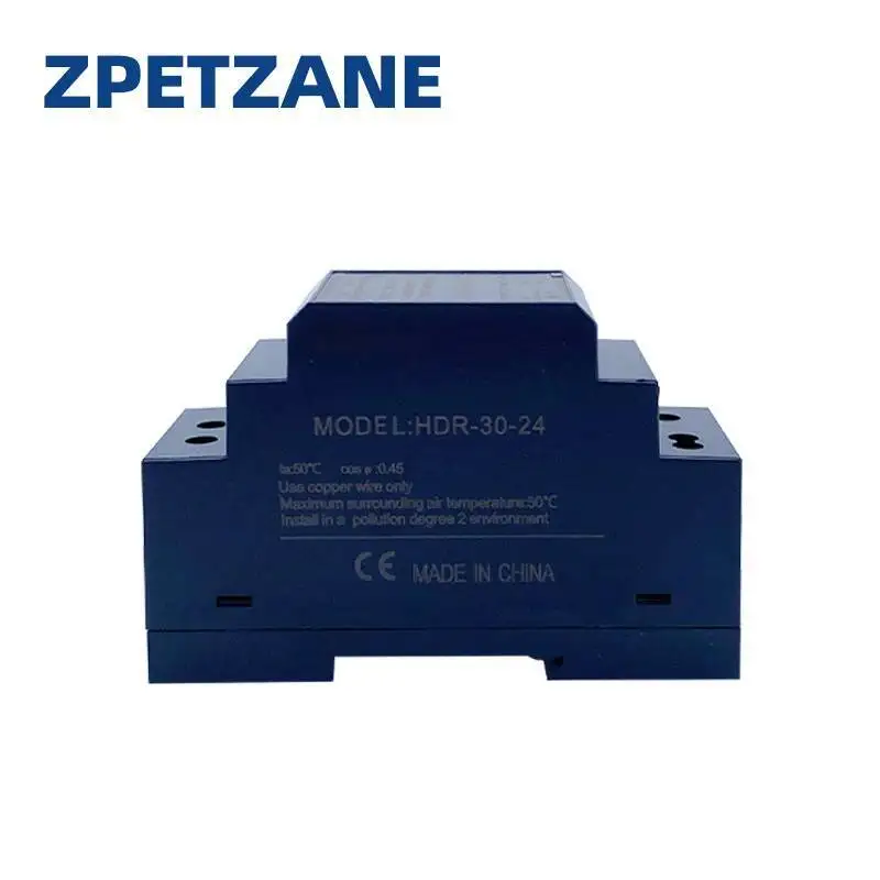 HDR-30 stopniowy zasilacz do przełączania szyny DIN 12V 24V szczupły sterownik LED 30W półmostkowy transformator mocy