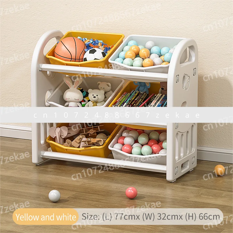 Children Plastic Cabinet Storage Shelf  for Baby Custom Kids Furniture Organizer Rack