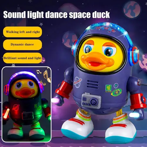 Juguete de pato para bebé, juguete interactivo Musical eléctrico con luces y sonidos, Robot de baile, elementos espaciales para bebés, regalos para niños