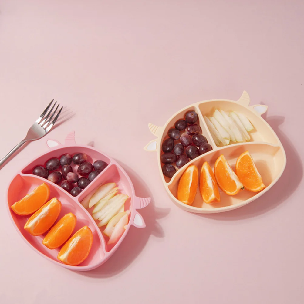 

Divided Suction Plate Baby Toddler Kids Feeding Plate Non Slip Sturdy Unbreakable Tableware Baby Dishes Kids Plates