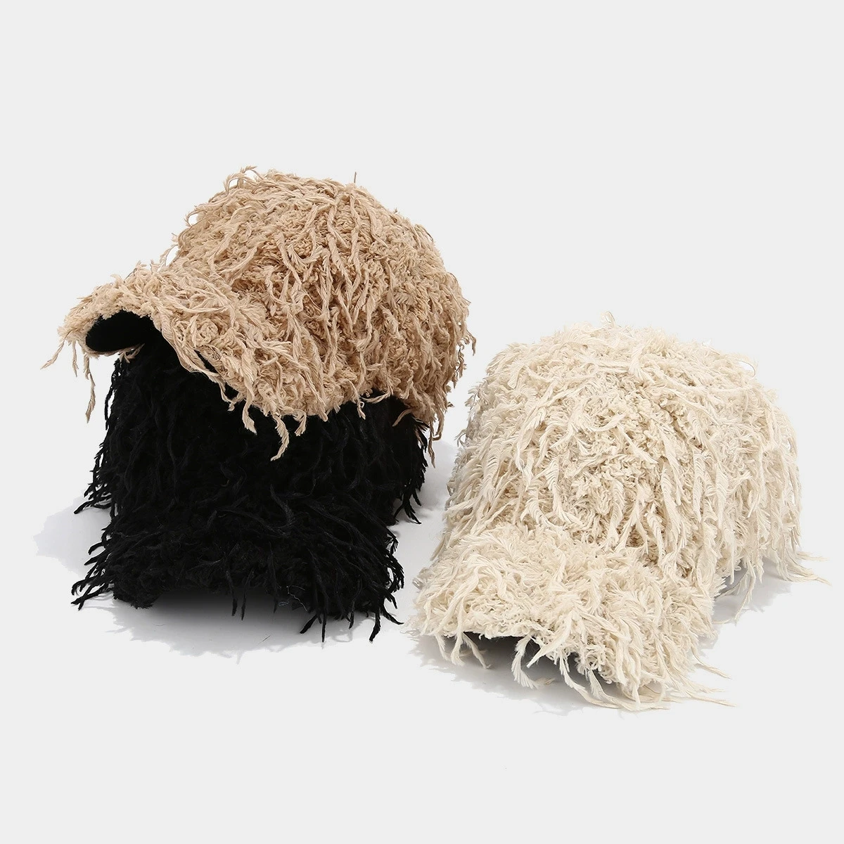 Winter-Baseballmütze aus einfarbiger M-Label-Lammwolle für Damen, warme, lässige, modische, vielseitige Plüsch-Entenschnabelmütze im Freien – Detail 22
