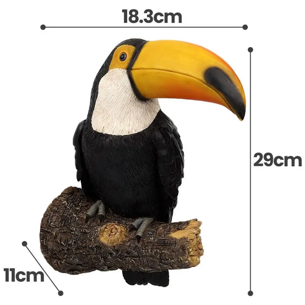 

Bird Model Toucan Tree Hugger Statue Realistic Resin Toucan Bird Figurine Interesting Waterproof Bird Figurine Living Room
