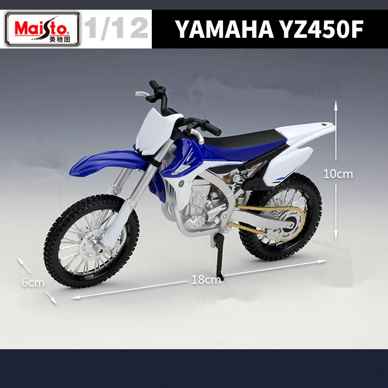 Maisto 1:12 YAMAHA YZ450F, motocicleta de carreras de aleación, modelo de simulación fundido a presión, modelo de motocicleta de Cross-country