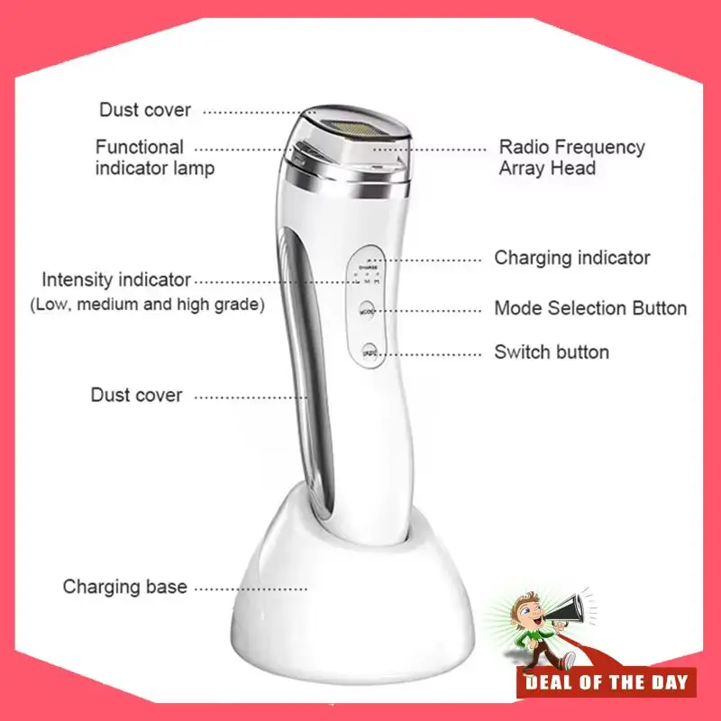 24-Hour Delivery RF High Frequency Face Lifting Machine Radio Frequency Facial Care Massager Wrinkle Reduction